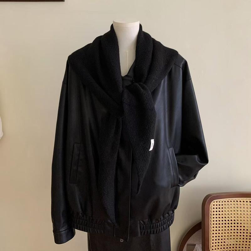 Fashion Women Wool-Blend Knitted Striped Triangle Scarf Winter Warm Lady Shawl Blanket Bandana Versatile Scarves